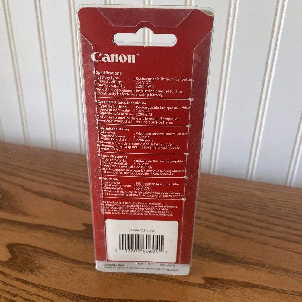 New Canon BP-522 Genuine battery 2200 mAh Cannon Lithium Ion Battery Pack
